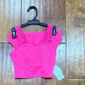 NWT Size Medium  (7/8) Wonder Nation UPF 50 Hot Pink Takini